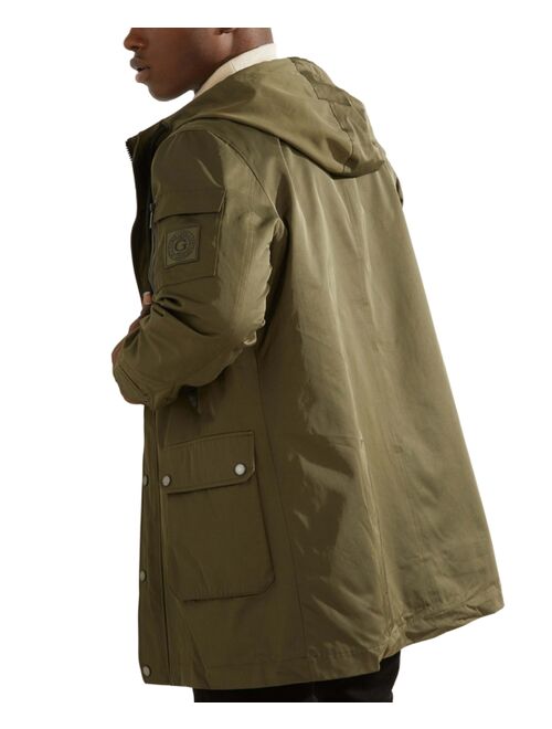 Guess Men's Hooded Military Faux-Fur Lined Parka