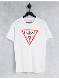 T-shirt with triangle logo in white