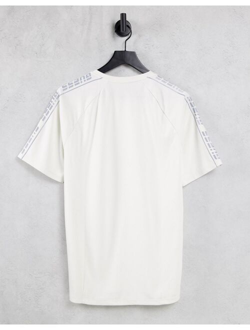 Guess active t-shirt with side logo taping in white