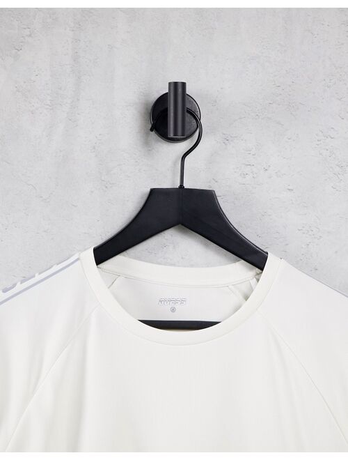 Guess active t-shirt with side logo taping in white