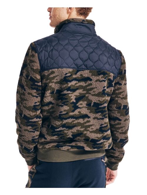 Nautica Men's Quilted Camo Fleece Jacket