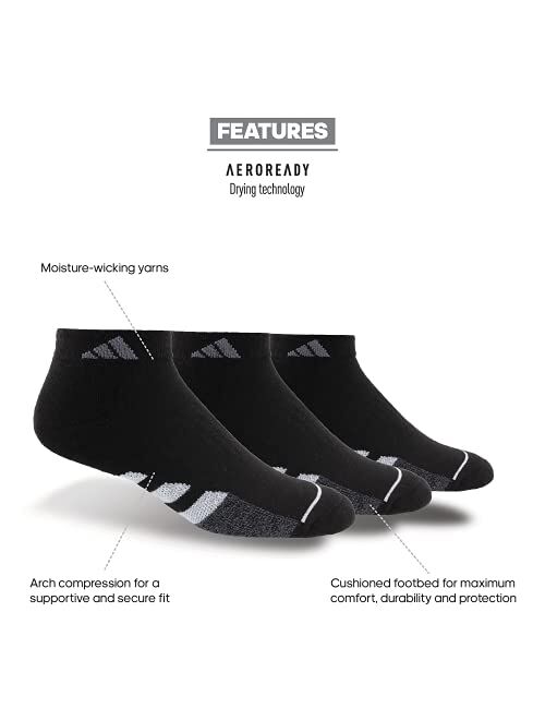 adidas womens Cushioned Low Cut Socks (3-pair)