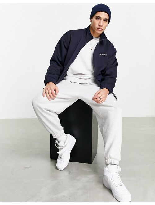 Guess scuba zip track jacket in navy with logo