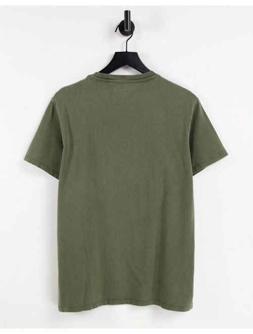 Guess t-shirt with circle chest logo in olive green