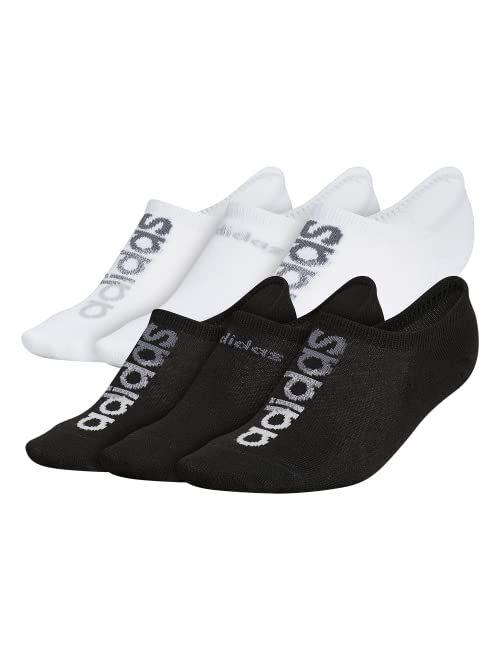 adidas Women's Superlite Linear Super No Show Socks (6-Pair)