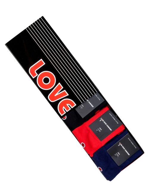 Love Sock Company Men's Solid Luxury Dress Socks in Gift Box, Pack of 3