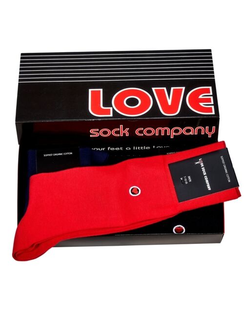 Love Sock Company Men's Solid Luxury Dress Socks in Gift Box, Pack of 3