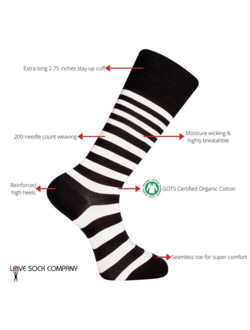 Love Sock Company Men's Mid Calf Dress Socks