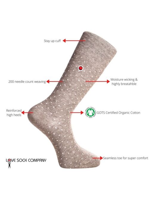 Love Sock Company Men's Mid Calf Dress Socks