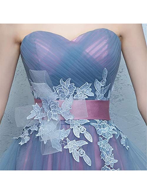 Gricharim Sweetheart Tulle Prom Dresses Ball Gown Lace Princess Wedding Party Gowns
