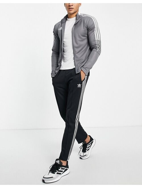 Adidas Soccer Tiro jacket with three stripe in gray