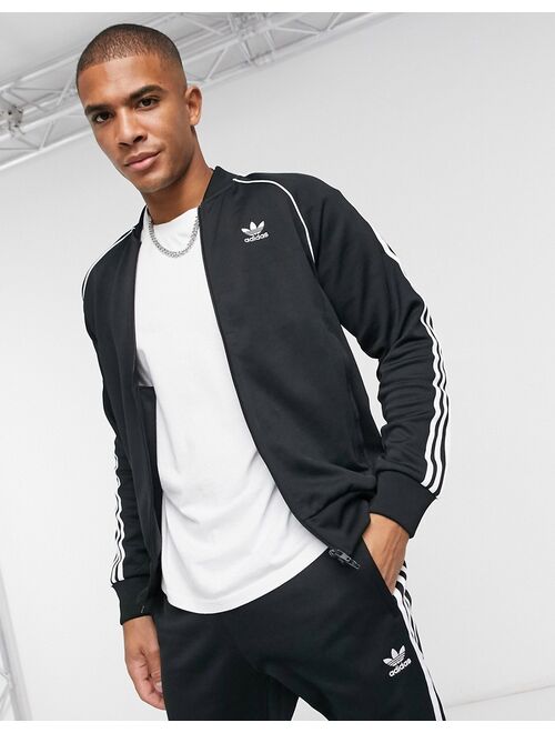 Adidas Originals Superstar track jacket in black
