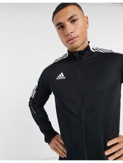 Training Tiro 3 stripe track jacket in black