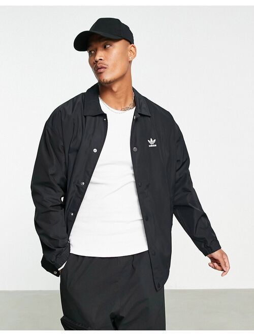 Adidas Originals Originals adicolor classics trefoil coach jacket in black