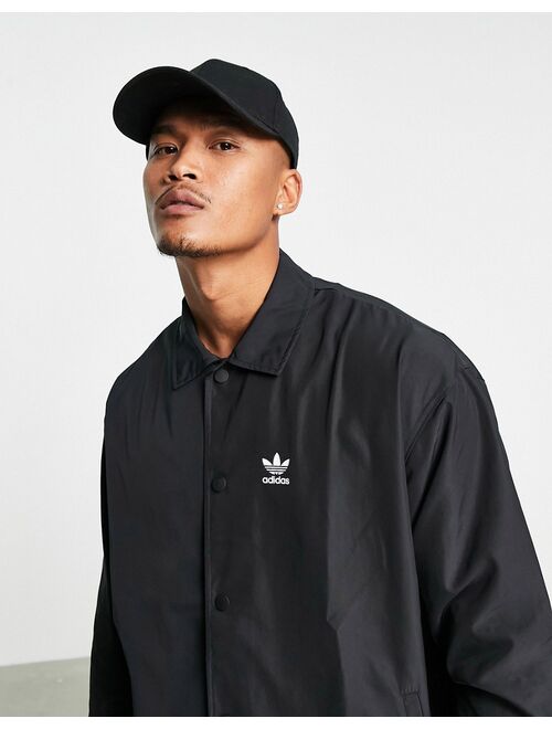 Adidas Originals Originals adicolor classics trefoil coach jacket in black