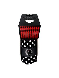 Groomsmen socks for weddings - Men's polka dots dress socks - individually gift boxed - Organic Cotton - Red line