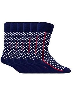 Groomsmen socks for weddings - Men's polka dots dress socks - individually gift boxed - Organic Cotton - Red line