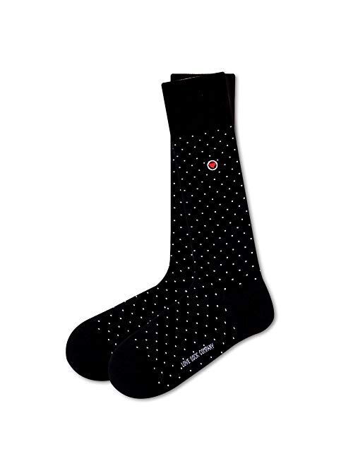 Love Sock Company Biz Dots Valentines Day Box Set - 3 Premium Organic Cotton Men's Socks