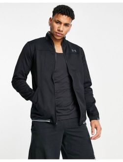 Training Recover knit track jacket in black