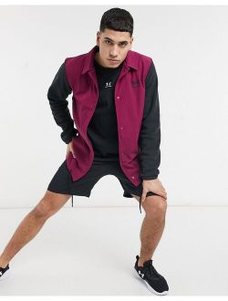 coach jacket in purple