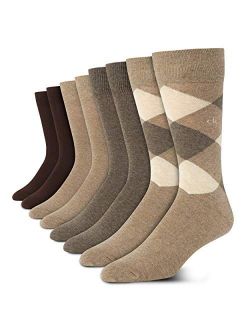 Men's Dress Socks - Lightweight Cotton Blend Crew Socks (8 Pack)