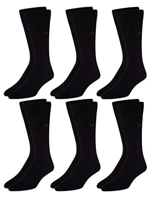 Calvin Klein Men's 6 Pack Mixed Pattern Dress Socks
