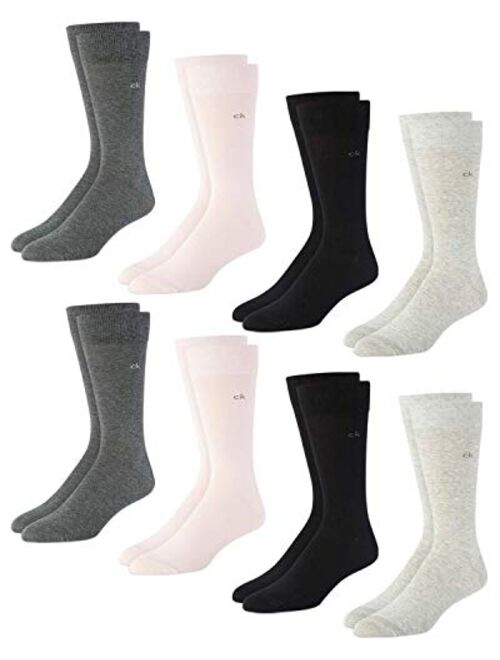 Calvin Klein Men's Socks – 8 Pack Mid-Calf Patterned Socks