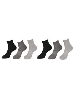 Men's Socks - Cushioned Above Ankle Athletic Mesh Mini-Crew Socks (6 Pack)