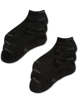 Six-Pack Athletic Stripe Solid Low Cut Socks