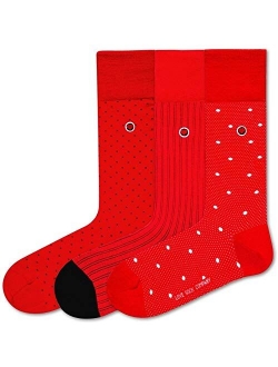 3 pack Men's Bundle. Love Sock Company Premium Colorful Funky Patterned Men's Dress Socks