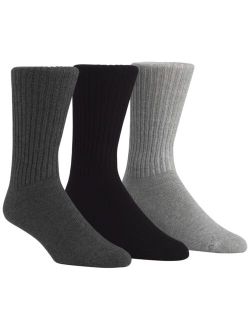 Men's Cotton Rich Casual Rib Crew Socks, 3-Pack