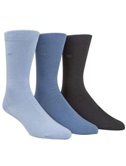 Men's Socks, Combed Flat Knit Crew 3 Pack
