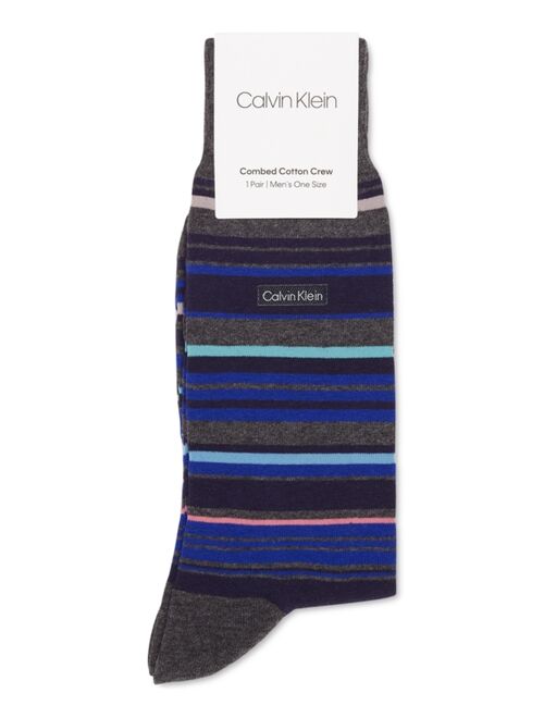 Calvin Klein Men's Striped Crew Socks