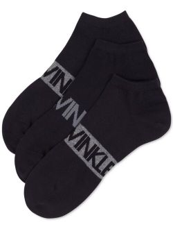 Men's 3-Pk. Flat Knit Logo Low Cut Socks