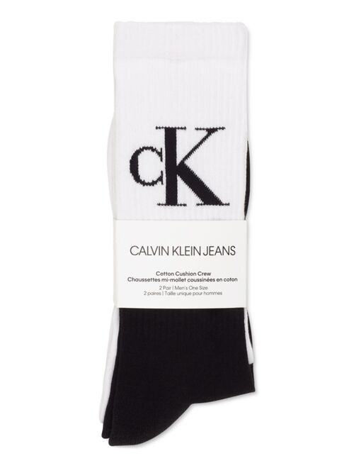 Calvin Klein Men's 2-Pk. Logo Crew Socks