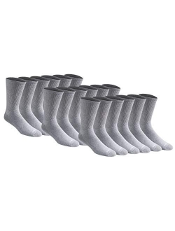 Men's Multi-pack Cotton Blend Cushioned Work Crew Socks (18 & 36 Pairs)