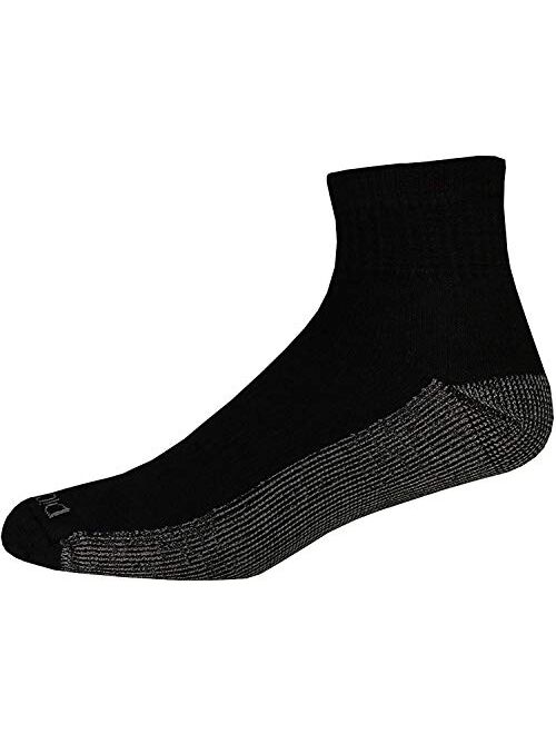 Dickies Genuine 5-Pair Quarter Ankle Style Work Socks - with Grey