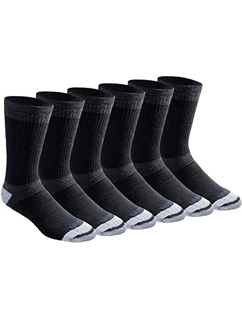 Dickies Men's Multi-pack Dri-tech 3.0 Moisture Control Heel-lock Crew Socks