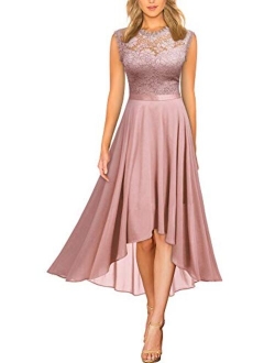 Women's Formal Retro Lace Style Bridesmaid Maxi Dress