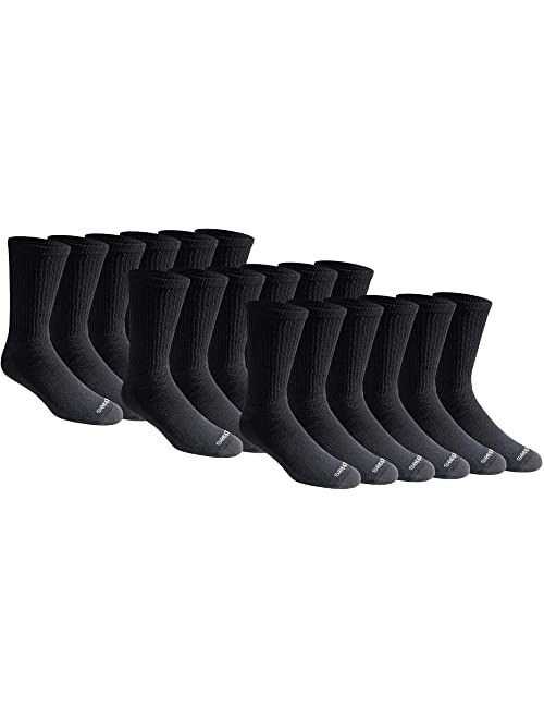 Dickies Multi-pack Cotton Blend Cushioned Work Crew Socks (18 & 36 Pairs