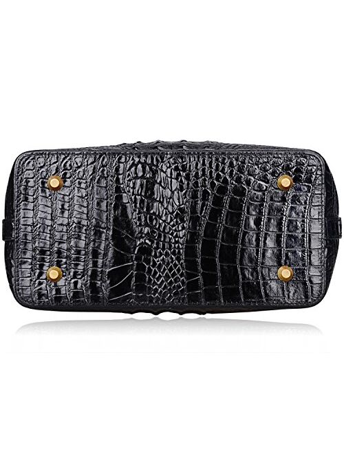 PIJUSHI Designer Top Handle Satchel Handbags for Women Crocodile Handbag and Purse Leather Tote Bags