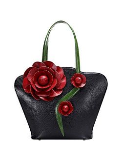 Designer Floral Purses and Handbags for Women Top Handle Satchel Handbag Ladies Shoulder Bag