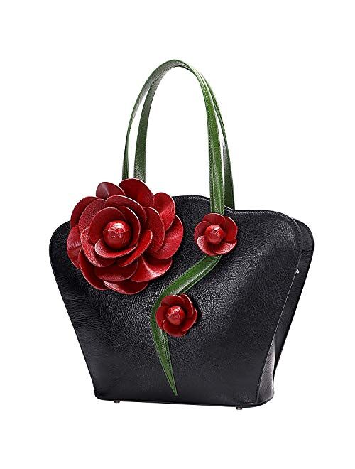 PIJUSHI Designer Floral Purses and Handbags for Women Top Handle Satchel Handbag Ladies Shoulder Bag