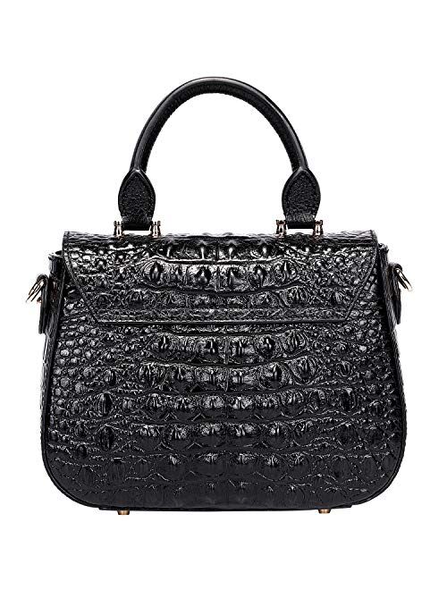 PIJUSHI Leather Crossbody Shoulder Bags for Women Designer Crocodile Purse Satchel Handbag