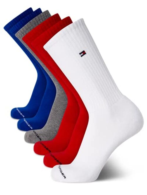 Tommy Hilfiger Men’s Athletic Socks – Cushion Crew Socks (6 Pack)