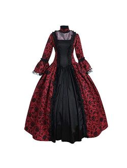 Women's Victorian Rococo Dress Inspiration Maiden Costume Vintage Dress