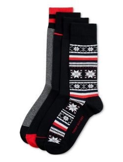 Men's 4-Pk. Holiday Crew Socks