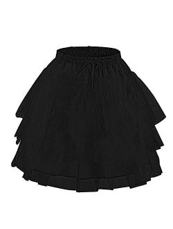 Flower Girls Hoopless Petticoat Slip with 3 Layers Elastic Kids Crinoline Underskirt