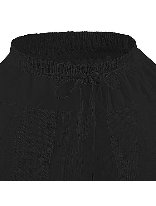 Abaowedding Flower Girls Hoopless Petticoat Slip with 3 Layers Elastic Kids Crinoline Underskirt