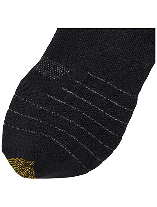 Gold Toe Men's Tech No Show Socks, 6-Pairs, Black, Large
